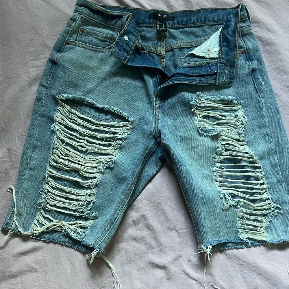 Forever 21 Blue Denim Shorts
